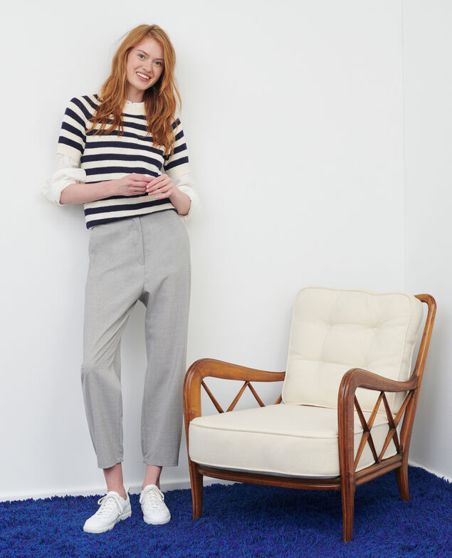 JOSÉPHINE - Wool joggers 04 lightgrey