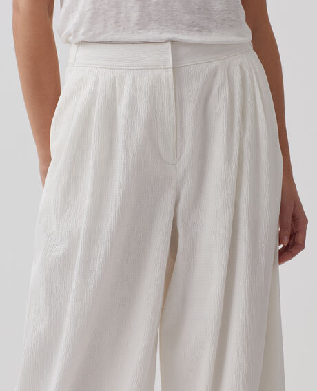 YVONNE - Loose cotton trousers 8885 00 white 3spa290c10