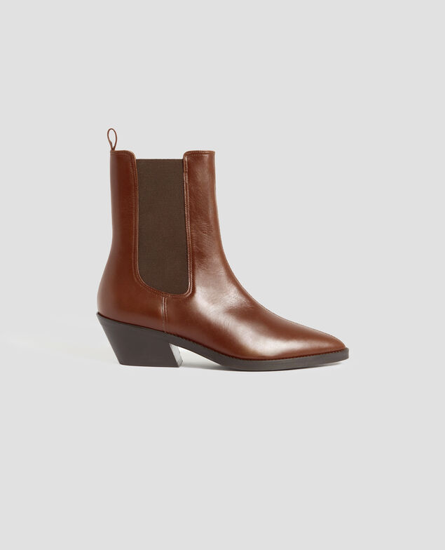 Leather boots I344 brown