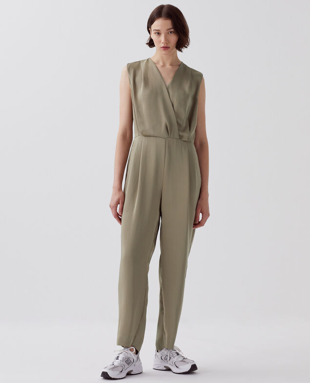 Silky loose jumpsuit I560 covert green