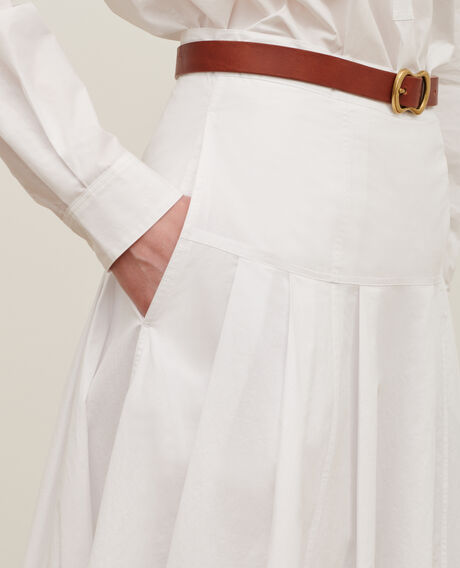Cotton maxi skirt 0007 white 3ssk042c12