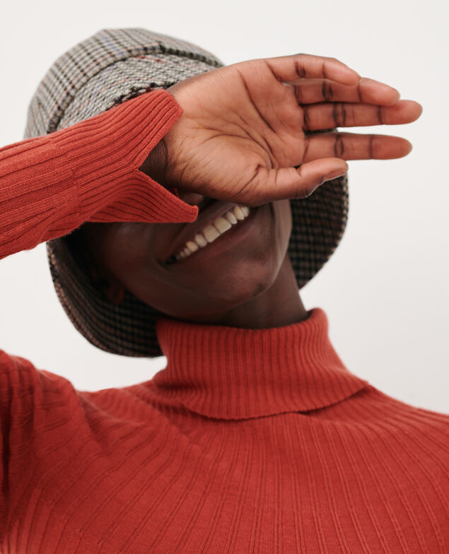 Merino wool turtleneck jumper 8830 16 red 2wju048w20