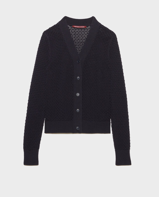 Openwork cotton cardigan 4277 night_sky