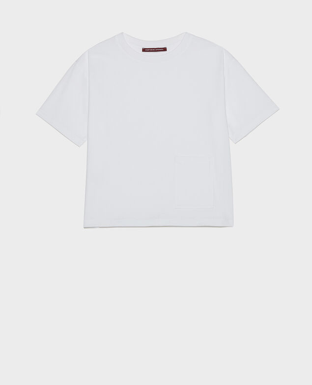Mercerised cotton Oversize t-shirt Optical white