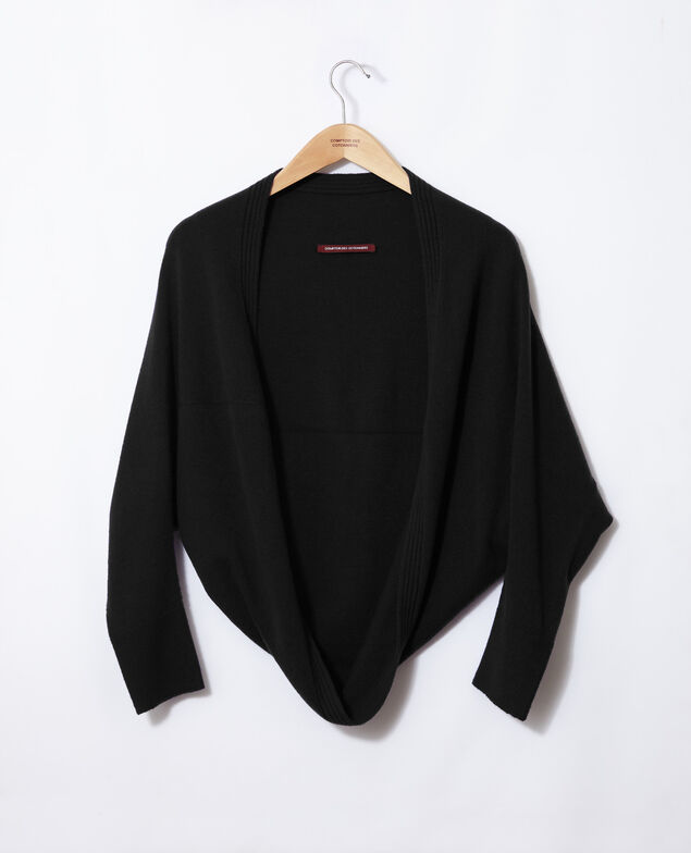 Cashmere blend bolero-style jumper Black