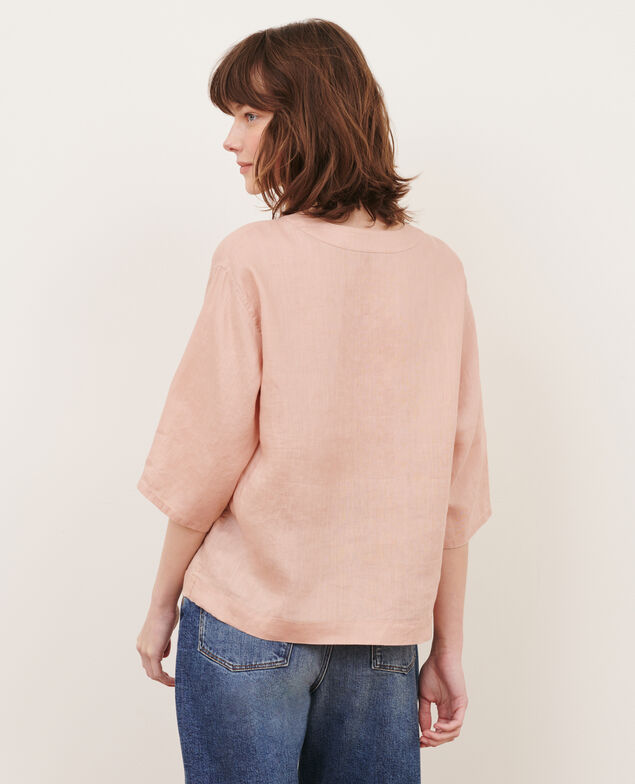 Linen tunic blouse 32 beige