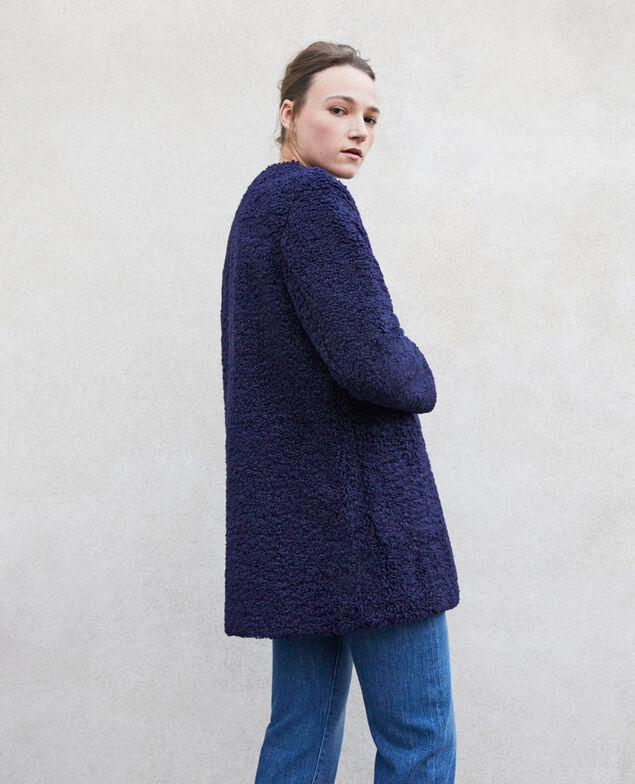 Faux fur coat Peacoat