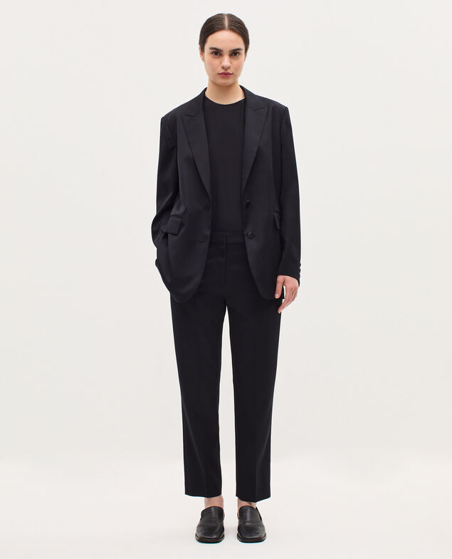 Wool cigarette trousers H091 black beauty