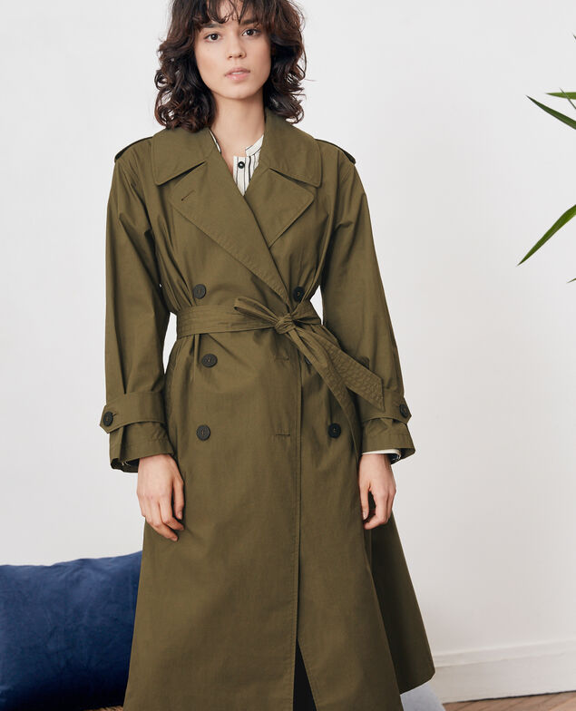 Loose fit Trench coat Dark kaki