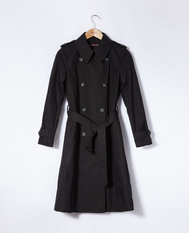 Mid-length trench coat Black