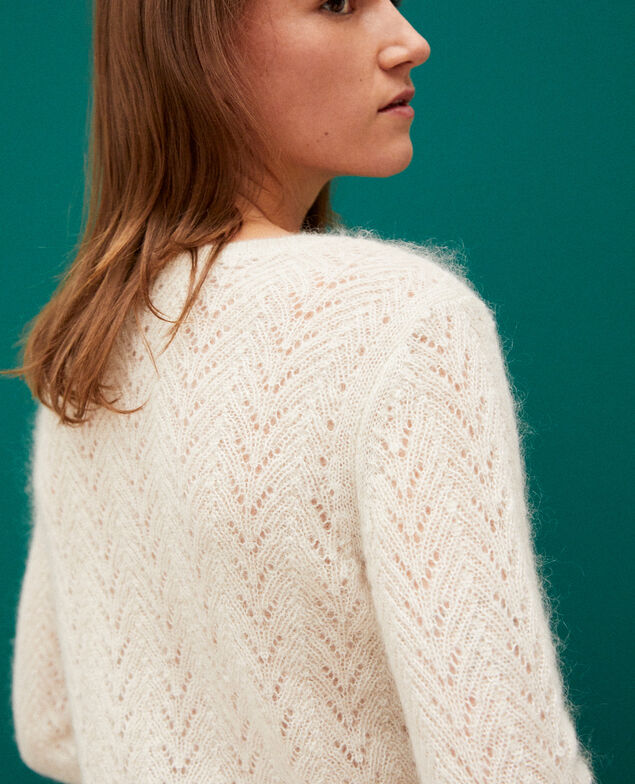 Jumper with mohair and lurex Off white