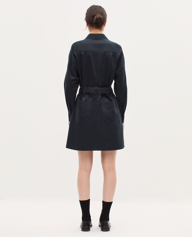Workwear mini shirt dress K080 vulcan gray