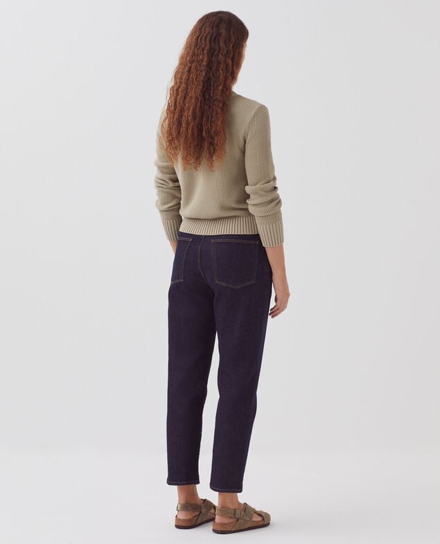 Round neck cotton jumper H520 terre