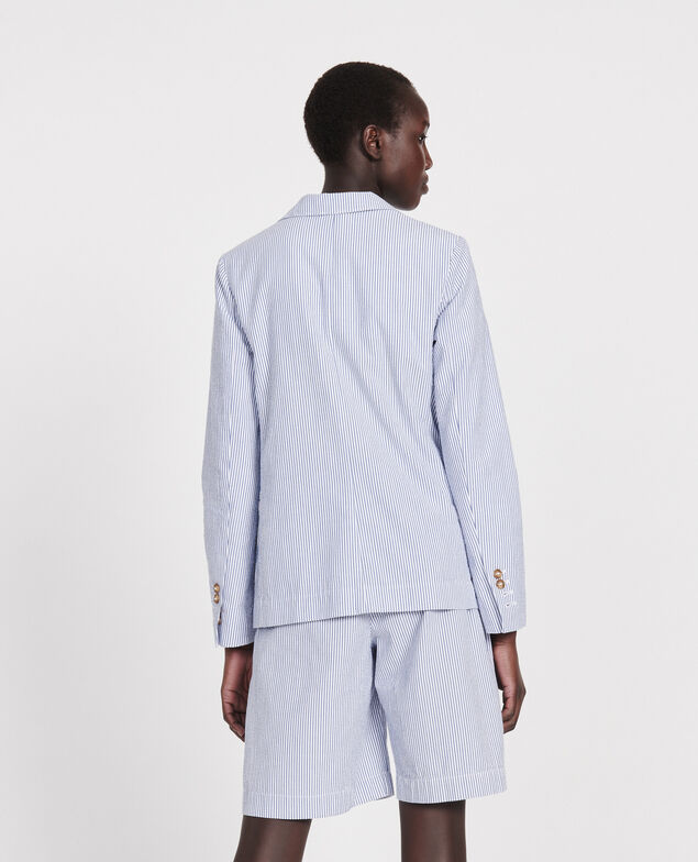Cotton blazer Seersucker stripes