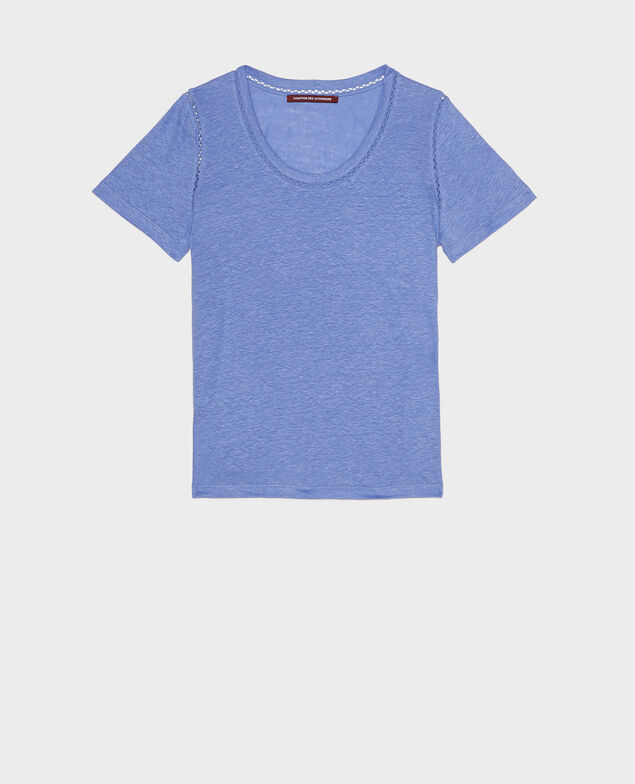 Linen T-shirt Persian jewel