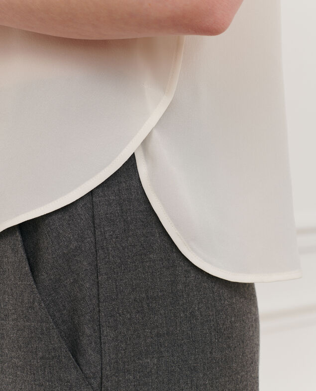 CORINNE - Silk t-shirt 01 white