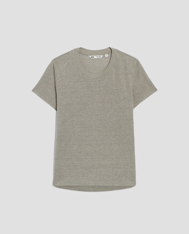 AMANDINE - linen round neck t-shirt H050 vetiver