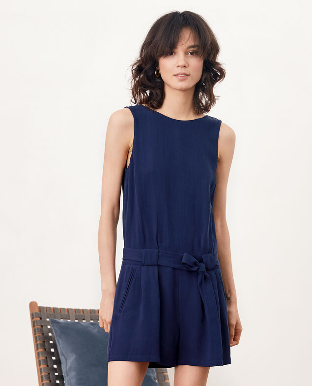 Playsuit with low-cut back Marine