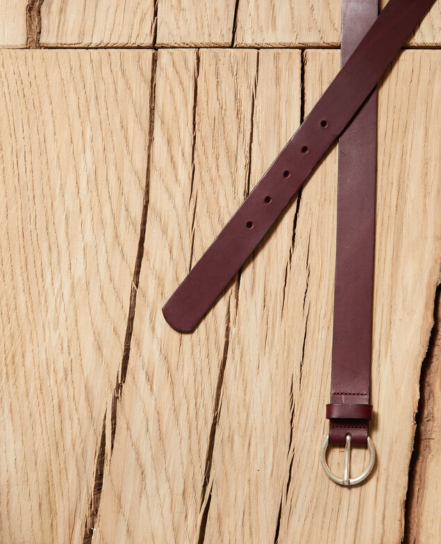 Smooth leather belt, medium model Decadente chocolate