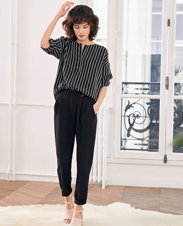 Striped blouse Black/off white stripes