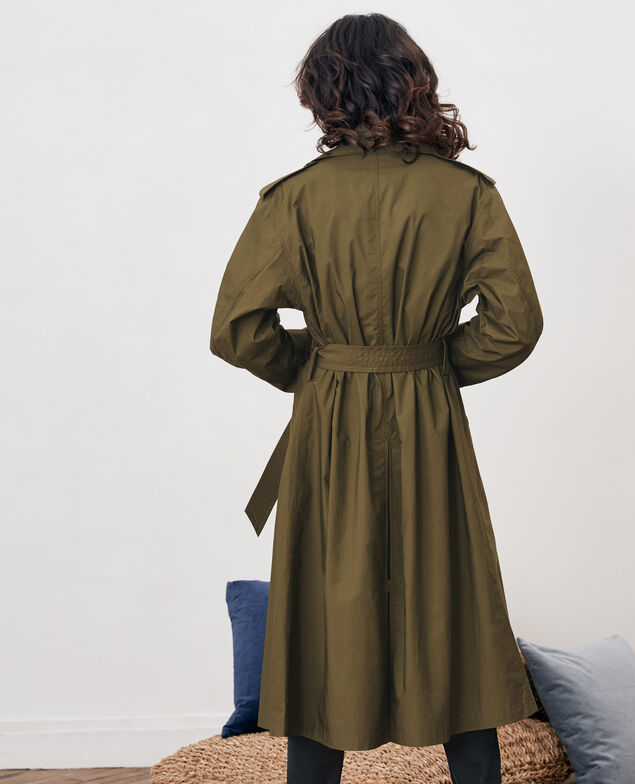 Loose fit Trench coat Dark kaki