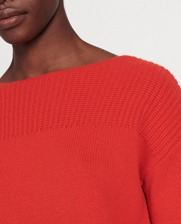 Wool and cashmere jumper Fiery red