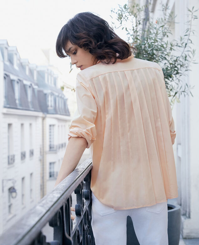 Shirt with pleated back Nude