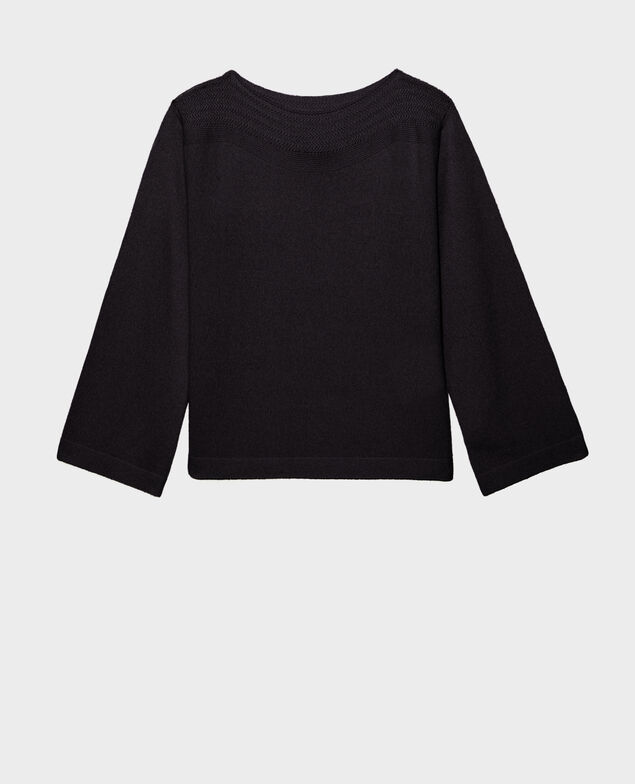 Cashmere boatneck jumper Black beauty