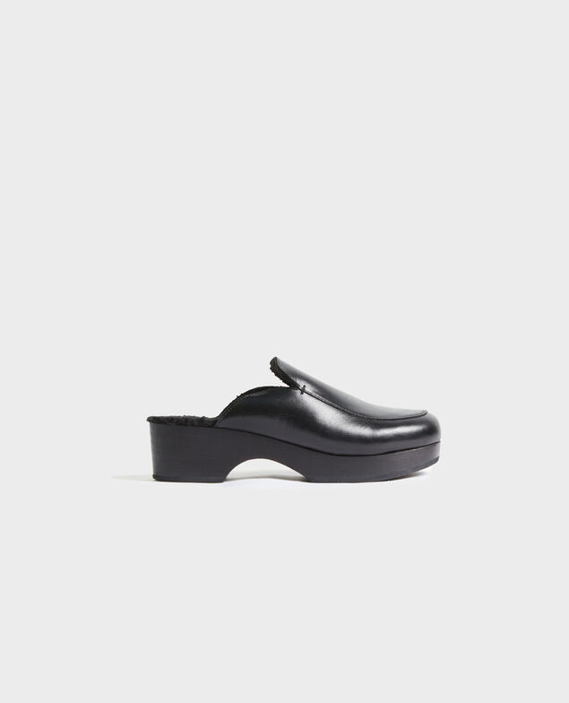 Leather clogs Black beauty