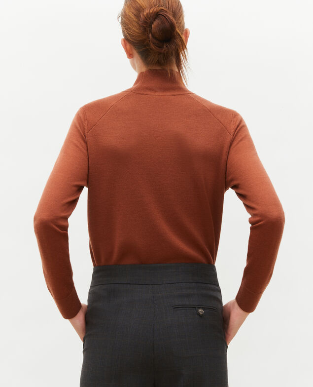 Turtleneck merino wool jumper Tortoise shell