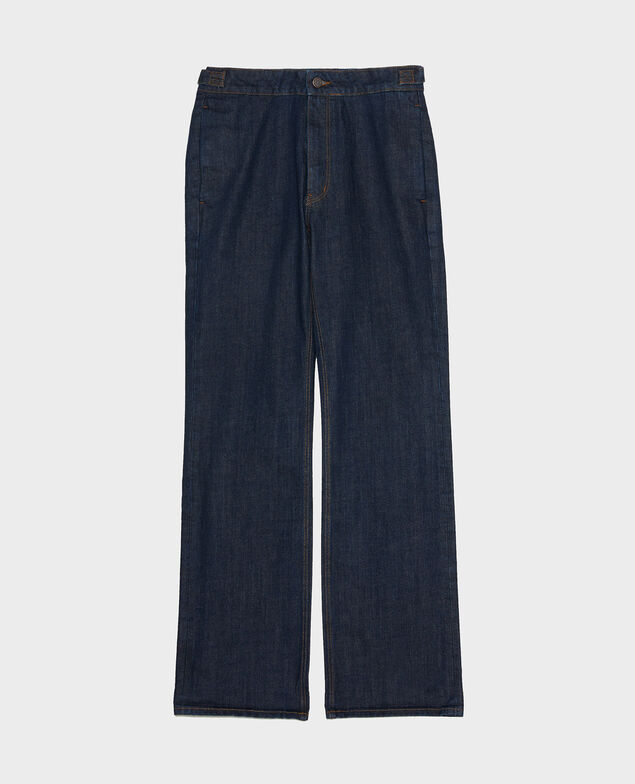 FLARE STRAIGHT - Slim fit dark denim trousers Denim rinse