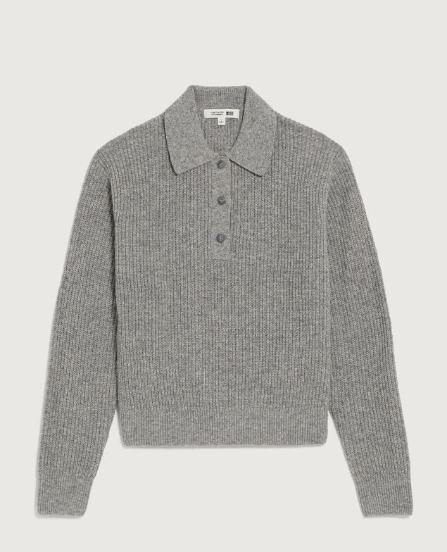Polo neck jumper U020 light gray