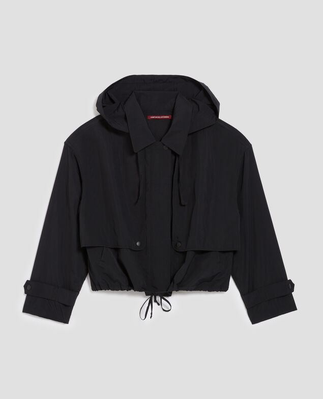 Waterproof hooded jacket H091 black beauty