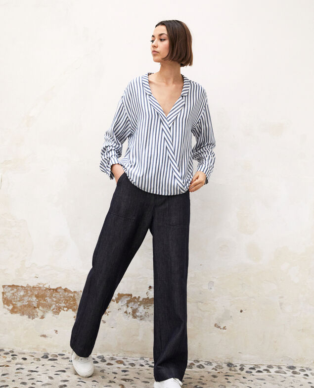 Pyjama-style shirt Off white