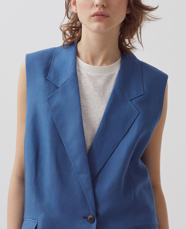 Sleeveless blazer H640 moonlight blue