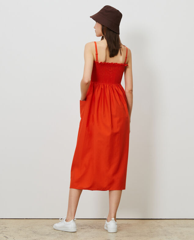 Cotton and silk maxi dress Pureed pumpkin