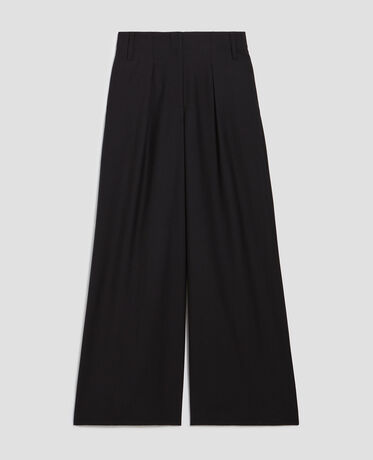 YVONNE - Pleated wide leg trousers H091 black beauty