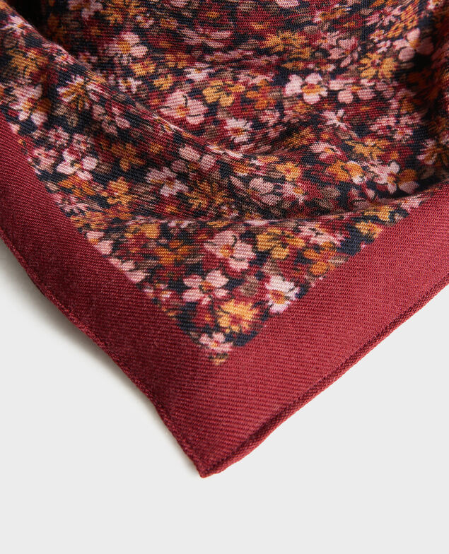 Printed wool scarf Cabernet