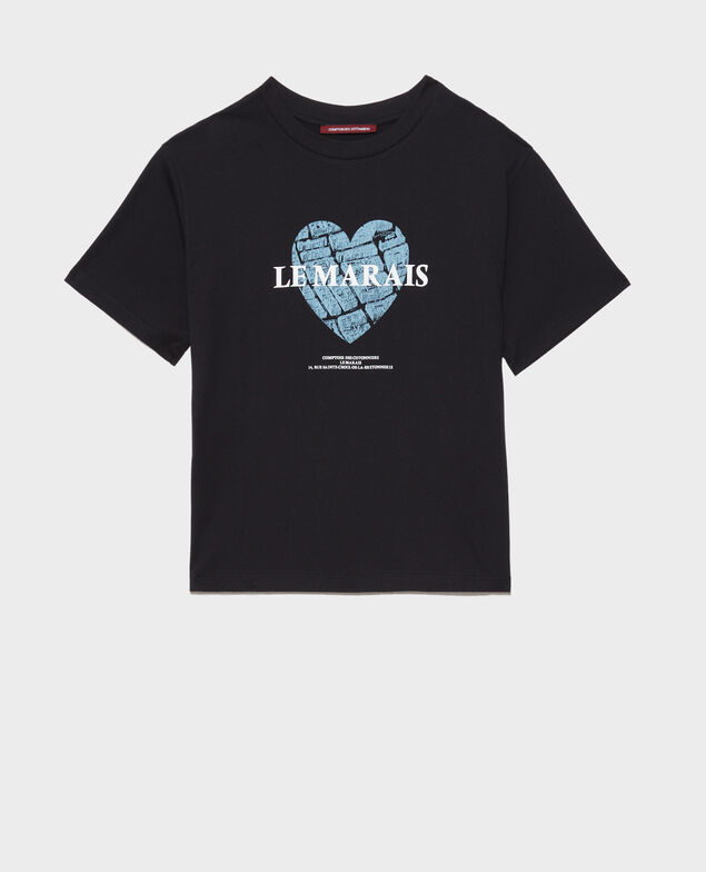 Short-sleeve cotton t-shirt Black beauty