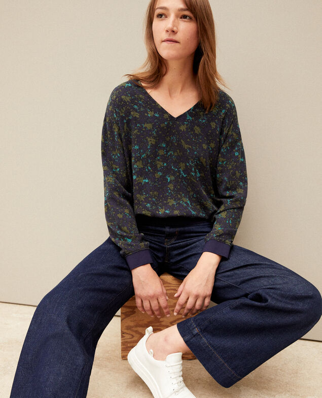 V-neck blouse Fc olive night