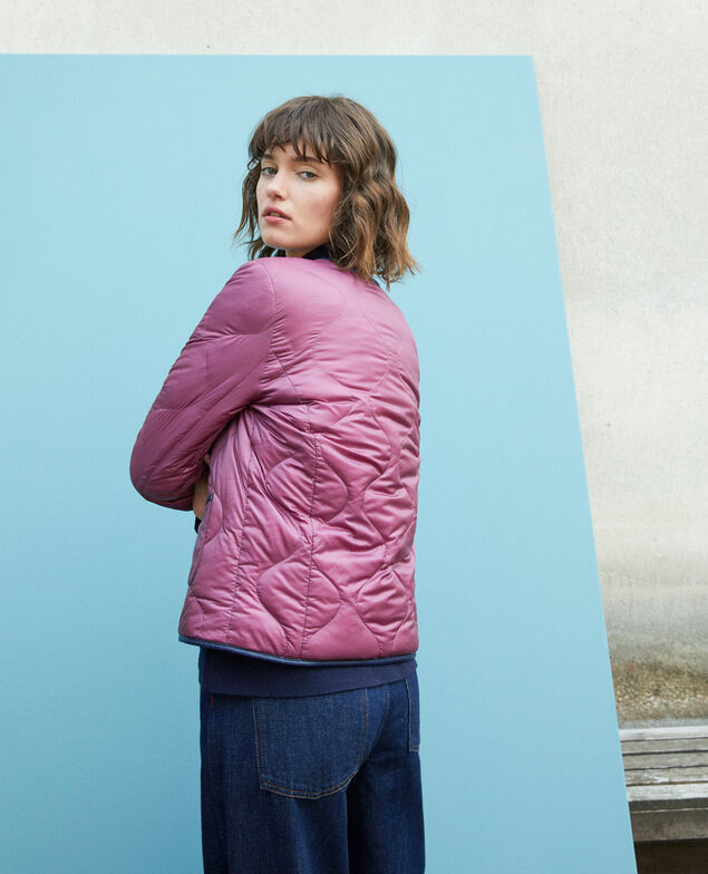 Reversible padded jacket Purple/navy
