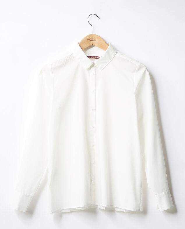 Shirt with pleated back Blanc