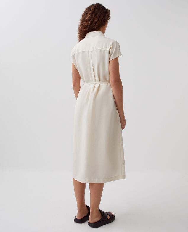 Shirt dress H011 eggnog