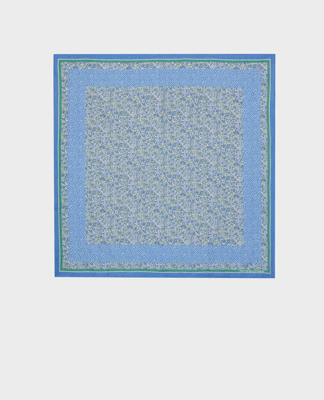 Cotton scarf 114 print blue