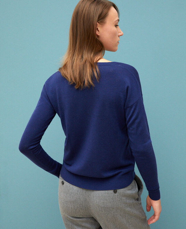 Merino wool jumper Medieval blue