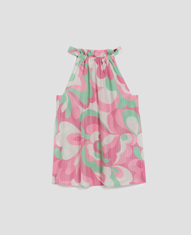 Halter neck top H720 anemone pink