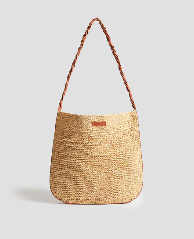 Crochet bag with shoulder strap 7003 30 natural