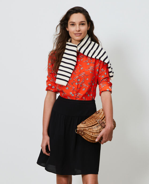 Floaty mini skirt Black beauty