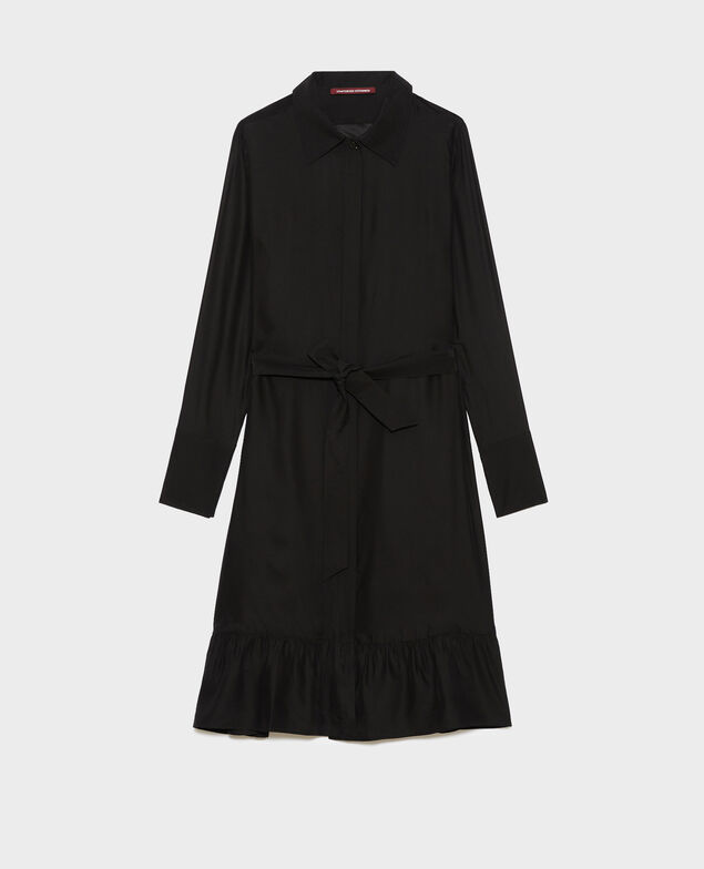Silk shirt dress Black beauty