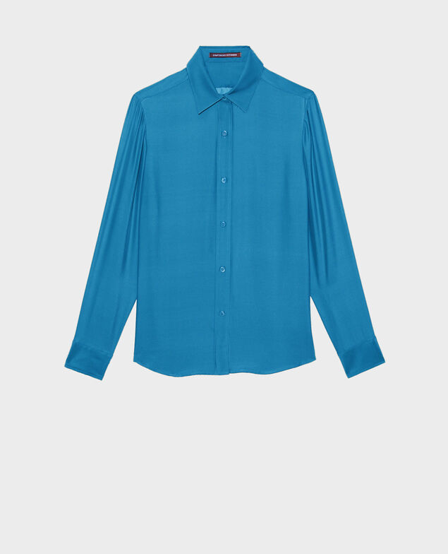SIBYLLE - Silk boyfriend shirt Faience